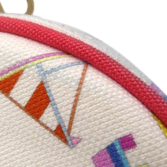 HERMES Petit Chartier Duffle Bag Cotton Multicolor - Picture 7 of 13